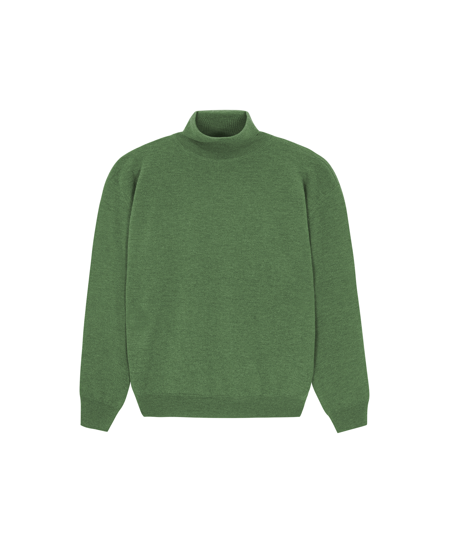 Superfine Merino Wool Turtleneck - Green