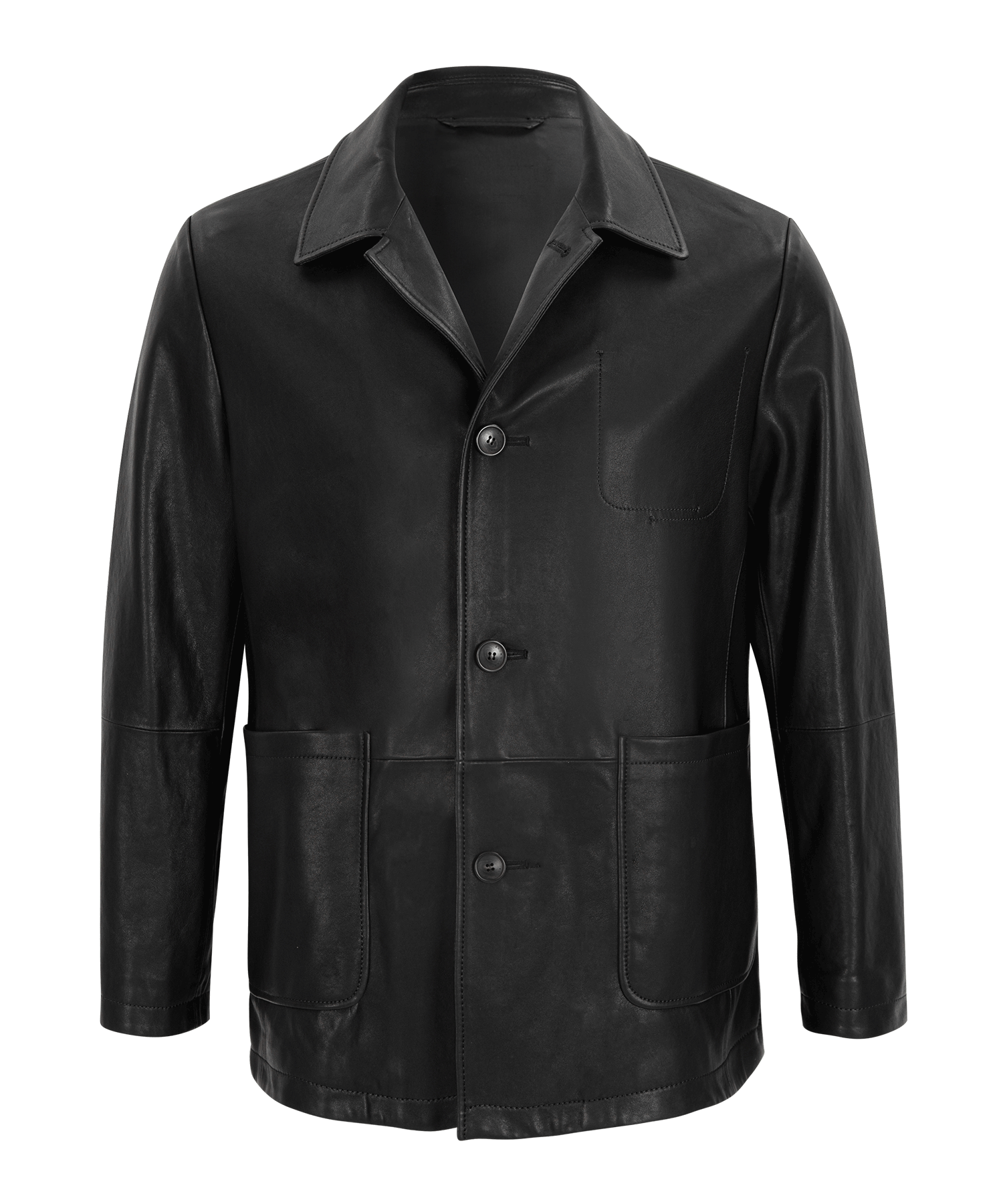 French work jacket / Lamb skin (Black)